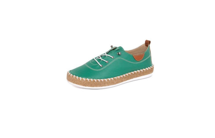 Shoozy Ivy Ladies Emerald Leather Shoes