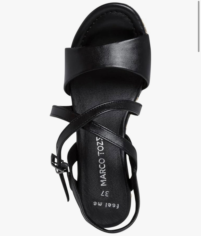 Marco Tozzi 28371-28 Black Wedge Sandal