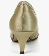 Dalia Champagne Peep Toe Court Shoes