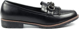 Ladies Slick Black Loafer