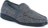 Goodyear Men's Eisenhower Grey Check Tweed Styled Slipper