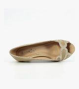 Dalia Champagne Peep Toe Court Shoes