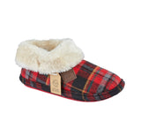 Ladies Glenroyal Highlander Red Tartan Bootee Slippers