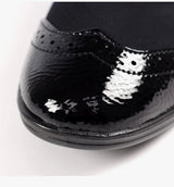 Natasha Ladies Black Elasticated Comfort Shoe