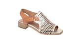 Modella Beatrice Ladies Gold Leather Low Heeled Sandal