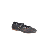 Modella Amy Ladies Black Leather Mary Jane Style Shoes