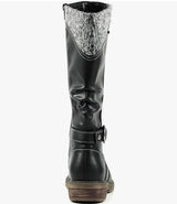 Spire Calf Length Black Waterproof Boots