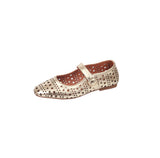 Modella Amy Ladies Gold Leather Mary Jane Style Shoes