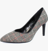 Samia Ladies Tartan Print Court Shoes