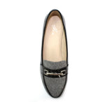 Lunar Antonella Black/Grey Patent Loafer’s