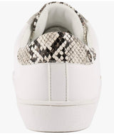 Florie Ladies White Snake Print Trainers