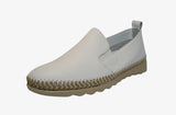 Shoozy Fiona Ladies White Leather Slip On Shoes