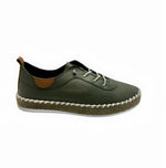 Shoozy Ivy Ladies Khaki Leather Shoes