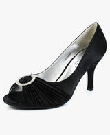 Sienna Peep Toe Black Heels
