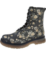 Ladies Cipriata Annetta Black Floral Ankle Boot