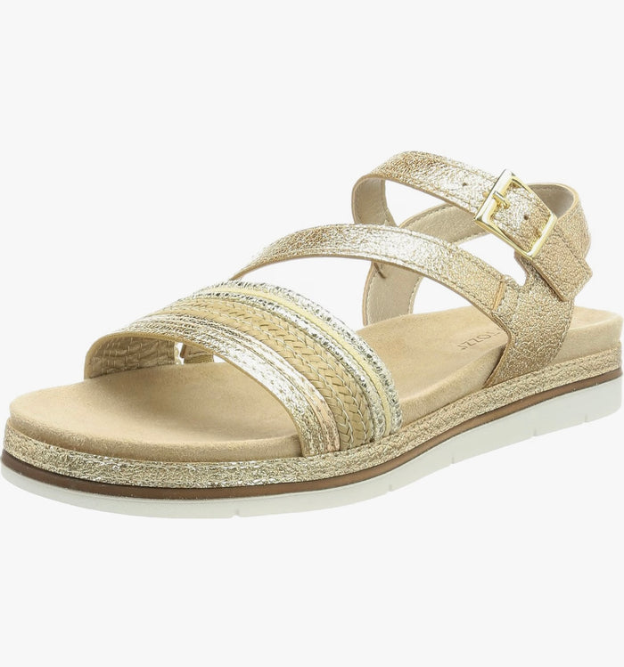Marco Tozzi Ladies Gold Sandals