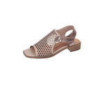 Modella Beatrice Ladies Mushroom Leather Low Heeled Sandals