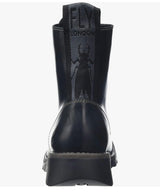 Fly London Ragi539 Black Leather Ankle Boots
