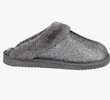 Ladies Sparkle Dark Grey Slippers