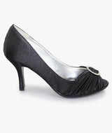 Sienna Peep Toe Black Heels