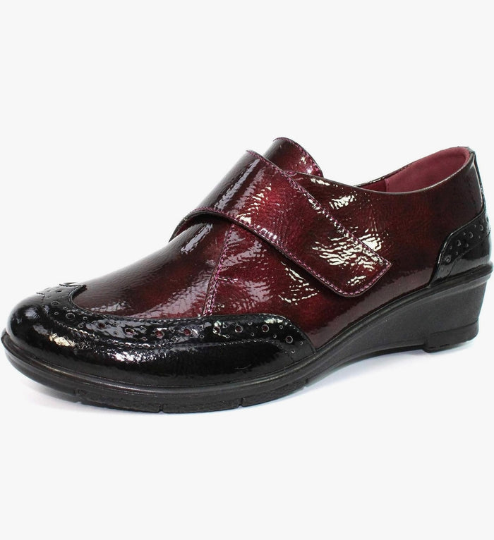 Nell Ladies Burgundy Casual Shoes