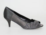 Dalia Black Peep Toe Court Shoes