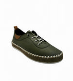 Shoozy Ivy Ladies Khaki Leather Shoes