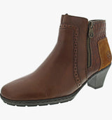 Rieker Billow 57186 Ladies Cognac Ankle Boots