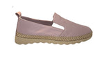 Fiona Ladies Purple Leather Slip On Shoes