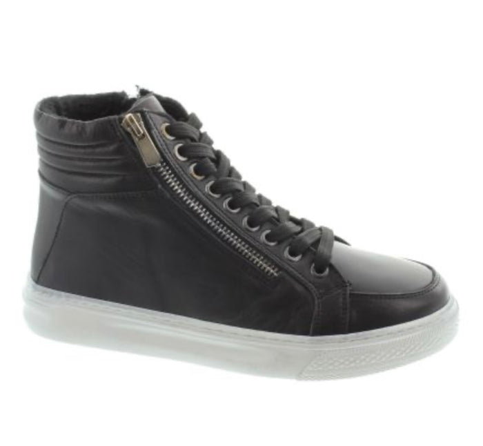 Ladies Abbot Lace Zip Leather Ankle Boots