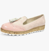 Michaela Ladies Pink Tassel Wedge Shoes