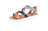 Modella Have Ladies Tan Multi Leather Crossover Sandals