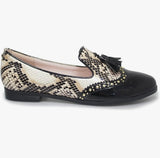 Francine Ladies Black Tassle Pump