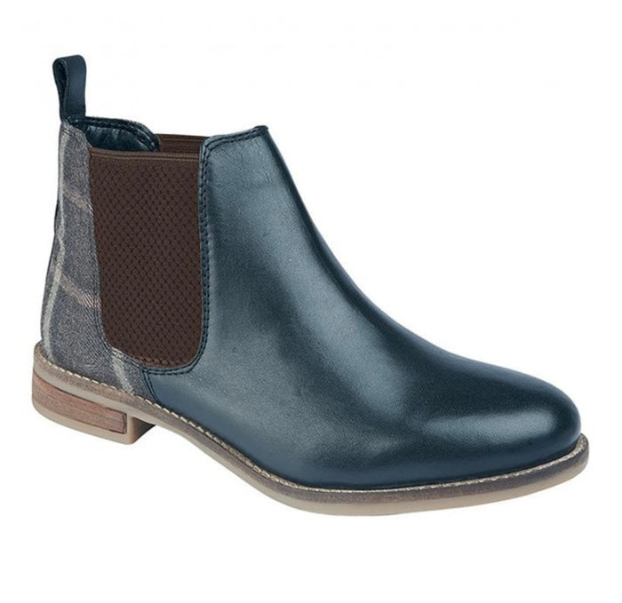 Cipriata Zoe Ladies Navy Leather Chelsea Ankle Boots