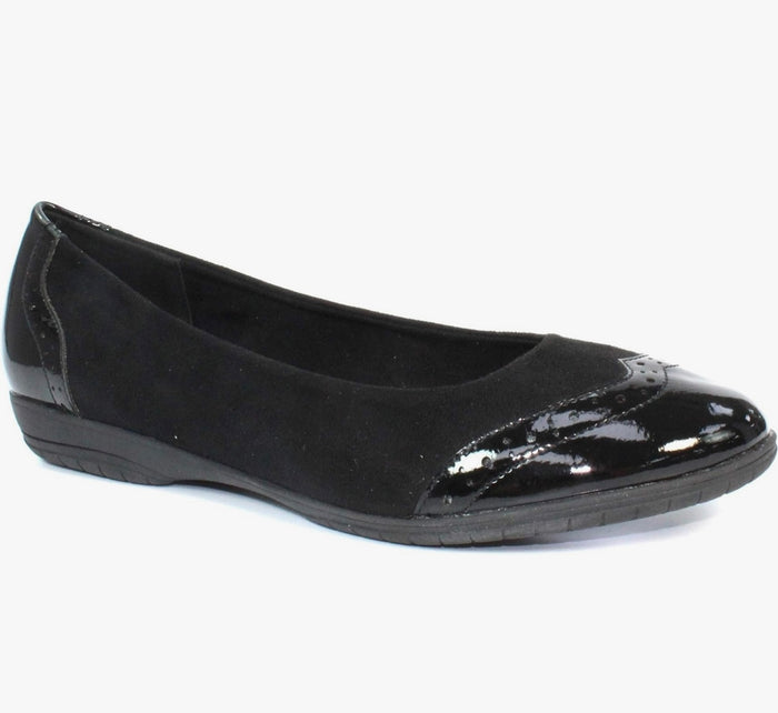 Evisa Ladies Black Comfort Pumps