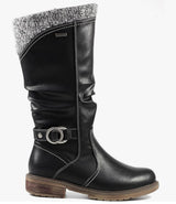 Spire Calf Length Black Waterproof Boots