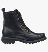 Fly London Ragi539 Black Leather Ankle Boots