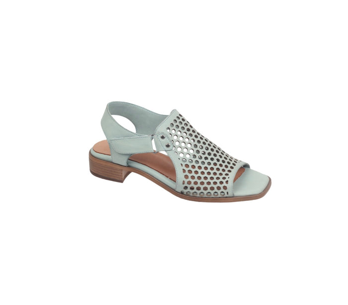 Modella Beatrice Ladies Mint Leather Low Heeled Sandals