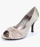 Sienna Peep Toe Champagne Heels