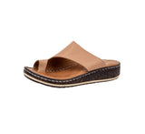 Modella Alice Ladies Tan Leather Toe Loop Sandals