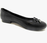 Marco Tozzi 22137 Ladies Black Faux Patent Ballet Pumps