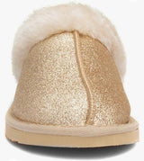 Ladies Sparkle Gold Slippers