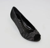 Dalia Black Peep Toe Court Shoes