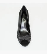 Dalia Black Peep Toe Court Shoes