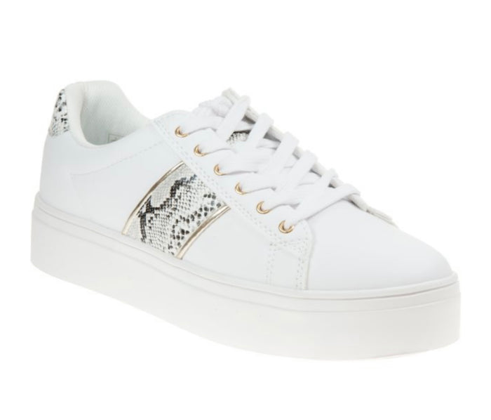 Dulcie Ladies White Chunky Trainers