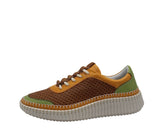 Modella Kyla Ladies Tan Multi Leather Sneakers