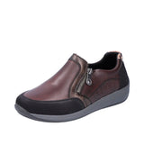 Rieker N1151-90 Ladies Brown Leather/Textile Shoes