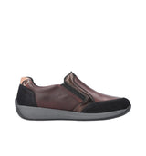 Rieker N1151-90 Ladies Brown Leather/Textile Shoes