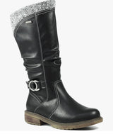Spire Calf Length Black Waterproof Boots