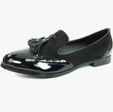 Lorretta Ladies Black Tassle Loafer